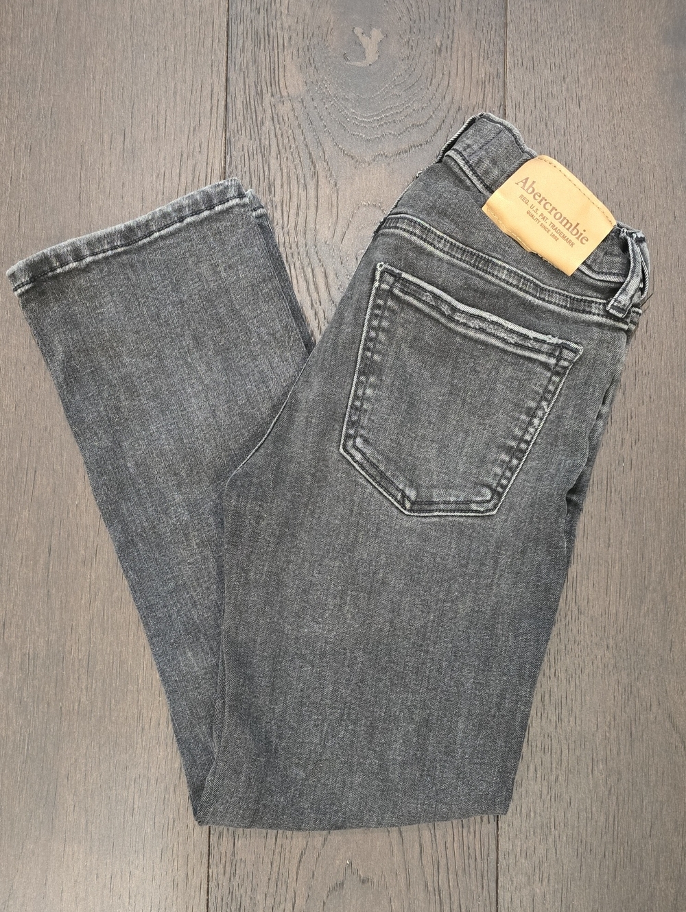 Abercrombie Kids Bkys Straight Jeans Distressed Black